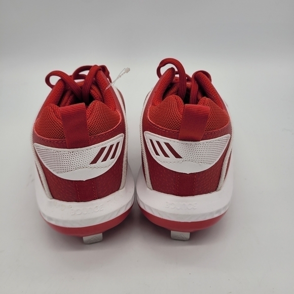 adidas Icon 6 Bounce Team Power Baseball Metal Cleats Men 7.5 Shoes Red NEW - Picture 5 of 15